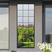 Genestra Window Outdoor Garden Wall Mirror - Black - image 1