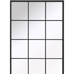 Genestra Window Outdoor Garden Wall Mirror - Black - thumbnail 3