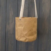 Tan Washable Paper Hanging Pot - Tan