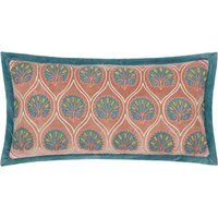 Casa Embroidered Cushion - Rose/French Blue / Polyester