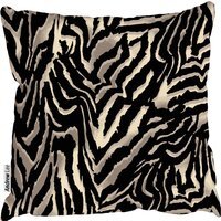 Leopard gold and black animal print Cushion - gold / 45cm