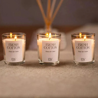Set of 3 Scented Candle Gift Boxed Set  - Cream