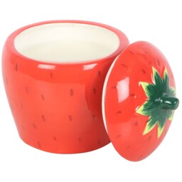 Ceramic Fruit Shape Jar and Candle - Strawberry - thumbnail 4