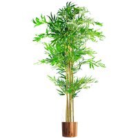 Artificial Bamboo Tree With Metal Planter - Green