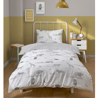 Zambezi Elephant Childrens Duvet and Pillowcase Set - Grey / Single - image 1