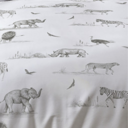 Zambezi Elephant Childrens Duvet and Pillowcase Set - Grey / 135cm - thumbnail 3