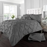 Luxury Alford Duvet Cover and Pillowcase Set - Charcoal / Double - image 1