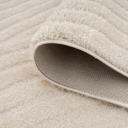 Retro Grooved Rug - Soft Cream  / 120cm x 170cm (Medium) - thumbnail 2