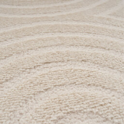 Retro Grooved Rug - Soft Cream  / 120cm x 170cm (Medium) - thumbnail 4