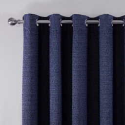 Crofton Eyelet Curtain - Navy / 168cm / 137cm - thumbnail 3