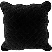 Premium Cotton Velvet Luxury Cushion - Black - image 1