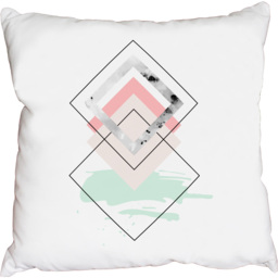 Geometric Diamonds Outdoor Cushion - Pink / 60cm - thumbnail 2