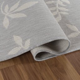 Modern Floral Design Outdoor-Indoor Waterproof Rugs - Silver / 120x170 cm Rectangle - thumbnail 3