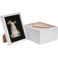 "3D Box Photo Frames - 8x10"" with 4x6"" Mount - Pack of 5 - White/Black" - thumbnail 1