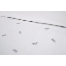 Norah Embroidered Duvet Set - White / Single - thumbnail 4