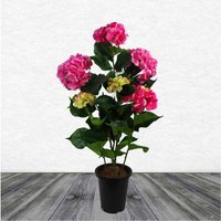 Artificial Hydrangea Plant In Pot With 200 Flowers - Pink