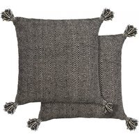 Herringbone Cushion Cover - Black