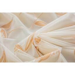 Leaf Embroidered Tulle Voile Curtains Pencil Pleat - Gold / 137cm / 147cm - thumbnail 4