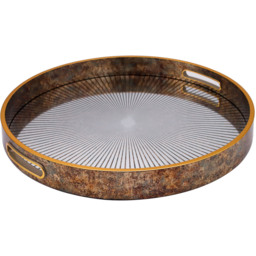 Round Sunburst Decorative Tray - Bronze - thumbnail 2