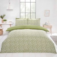 Pebble Microfibre Duvet set - Green / Single