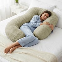 Luxury Supersoft Supporting Body Maternity Pillow - Beige - image 1
