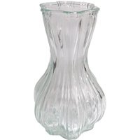 Daisy Rim, Ridged Glass Vase - Clear - thumbnail 1