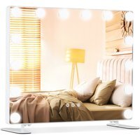 Tabletop Wall Mounted Makeup Mirror - White