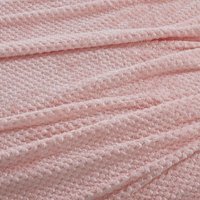 Waffle Honeycomb Mink Throw - Blush Pink / 240cm - thumbnail 1