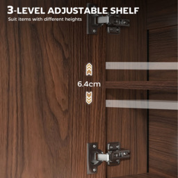 HOMCOM Bathroom Mirror Cabinet with Soft-Close Doors  - Natural Wood Finish - thumbnail 4