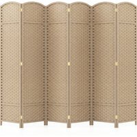 6-Panel Tall Room Divider - White