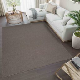 Simple Plain Living Room Soft Low Pile Area Rugs Felt Back - Dark Beige / 60x110 cm - thumbnail 5