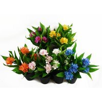 Artificial Flowering Floral Freesia House Pot Plants Ready to Display - Freesia Artificial Plants