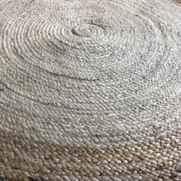 Round Jute Circle rug  - Natural - thumbnail 4