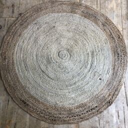 Round Jute Circle rug  - Natural - thumbnail 2