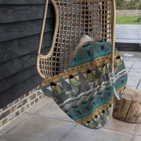 Tribal Art Egyptian Vintage Ethnic Silhouettes Blanket - Green - image 1