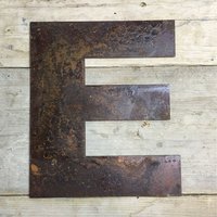 Personalised Metal lettering , Personalised Gift For Him or Her, Rusty Letter E - Rusted