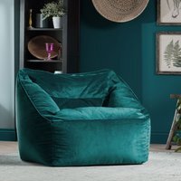 icon Natalia Giant Velvet Armchair Bean Bag - Green