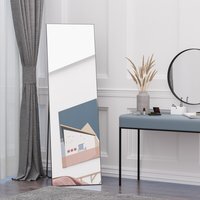 HOMCOM Full Length Floor Standing or Wall Mount Dressing Mirror - Black - thumbnail 1