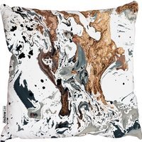 Ink marbling art texture Cushion - bronze / 60cm