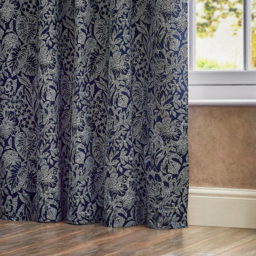 Bali Jacquard Eyelet Curtain Pair - Midnight / 183cm / 229cm - thumbnail 4