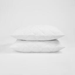 Pair Of Pinsonic Pillow Protector Cases - White - thumbnail 3