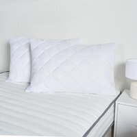 Pair Of Pinsonic Pillow Protector Cases - White - thumbnail 1