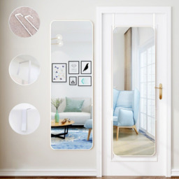 Door Hanging Full Length Mirror - White - thumbnail 3