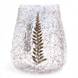 Natural Floral Glass Candle Holder Large Bowl Pino - Natural - thumbnail 4