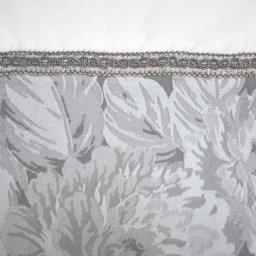 Luxury Jacquard Ascot Silver Duvet Cover and Pillowcase Set - Silver / Single - thumbnail 2