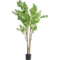 Breeins Artificial Enkianthus Tree in Pot for Home Decoration - Green / 71cm