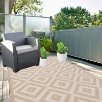 Easy Care Indoor Outdoor Rug - Natural / 120cm - image 1