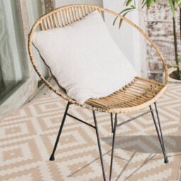Easy Care Indoor Outdoor Rug - Natural / 120cm - thumbnail 4