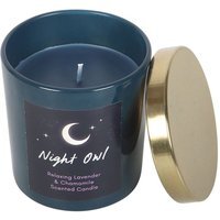 Night Owl Sleep Candle With Lavender And Chamomile - Navy