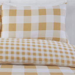 Portland Check Duvet Set - Yellow / King - thumbnail 3
